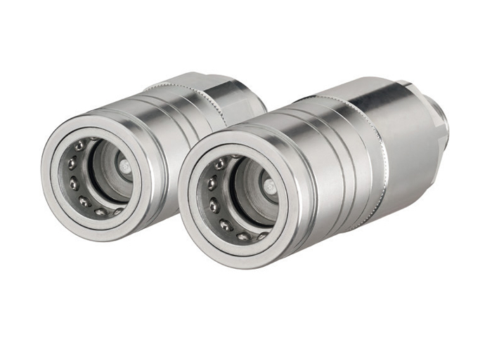 Быстроразъемное соединение PPK ISO 7241-1 A для гидравлики, конусная серия - 250 бар, стальная шариковая фиксация для тяжелой техники